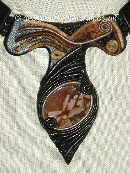 Leather Necklaces with Semi Precious Stones