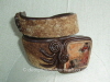 Brown  Cuff Bracelet with Picture Jasper